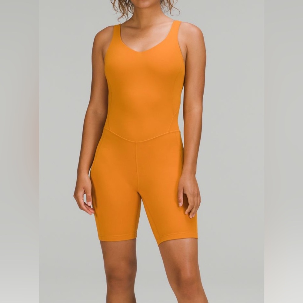 Lululemon Align Bodysuit Sz 10 in Autumn Orange - so soft! Great for fall!